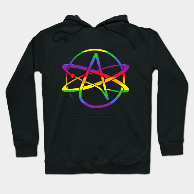 Atheist Atom Gay Pride Hoodie by Mellowdellow